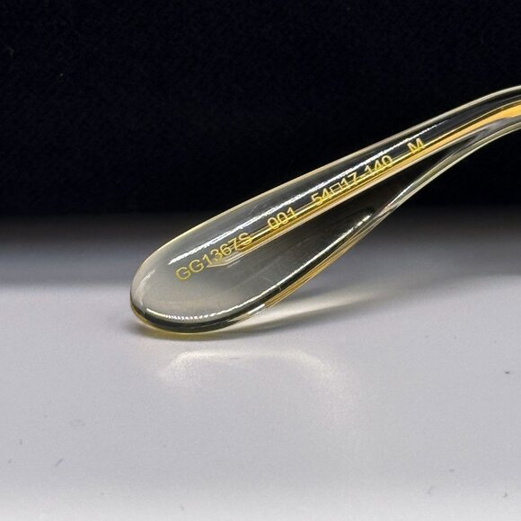 NEW GUCCI GG1367S 001 SUNGLASSES WOMEN GOLD EYEWEAR - Picture 9 of 11